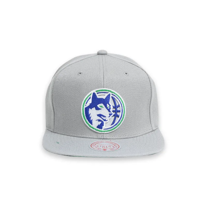 [6HSSJS19079-MTIGREY] Minnesota Timberwolves Grey Men's Snapback