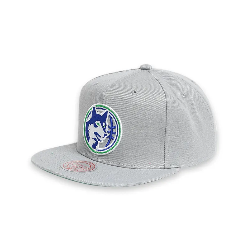 [6HSSJS19079-MTIGREY] Minnesota Timberwolves Grey Men's Snapback