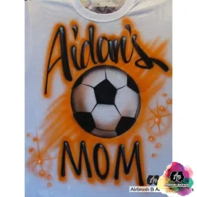 Airbrush Soccer Ball Shirt Design