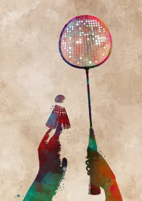 Badminton game sport art 1