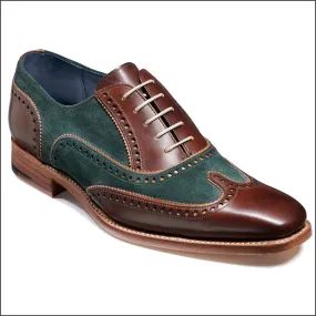 Barker Spencer Walnut Calf /Green Suede Oxford*