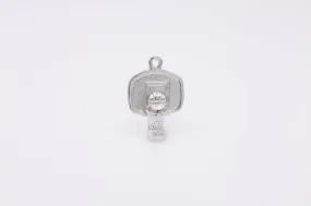 Basketball Hoop Wholesale Charm, 925 Sterling Silver, 603