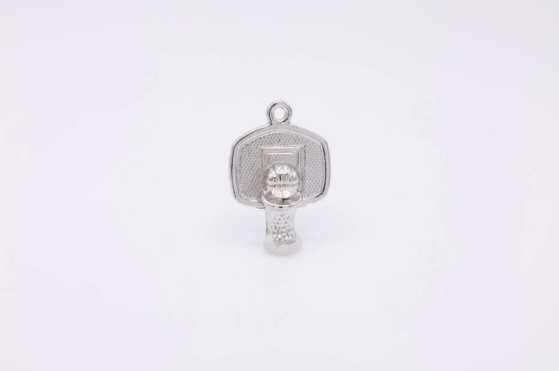 Basketball Hoop Wholesale Charm, 925 Sterling Silver, 603