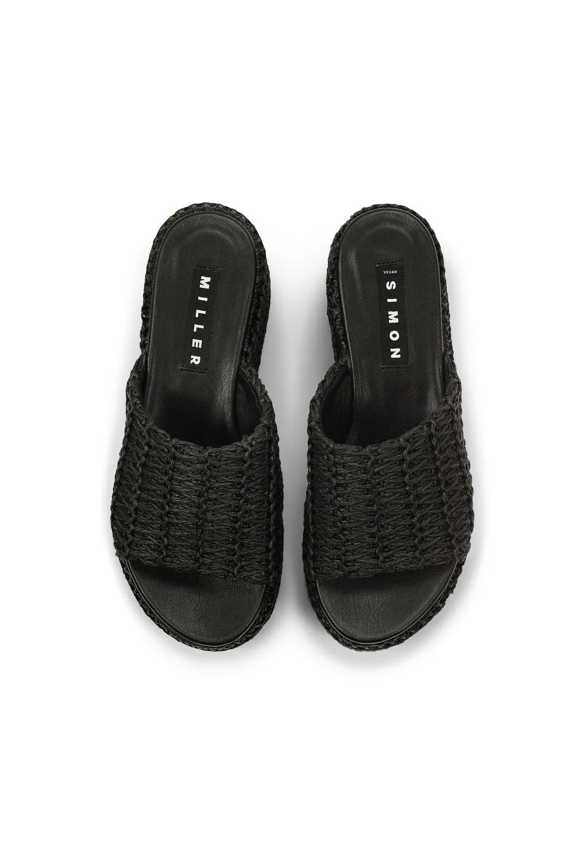 Blackout Platform in Black Raffia