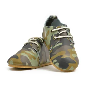 Camo - Low Top Oxfords - Hard Sole