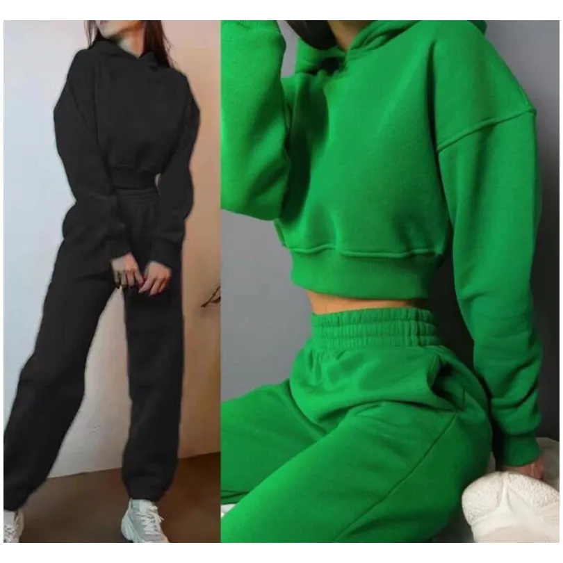 Casual Solid Color Tracksuits