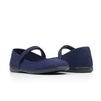 Classic Canvas Mary Janes in Navy Blue