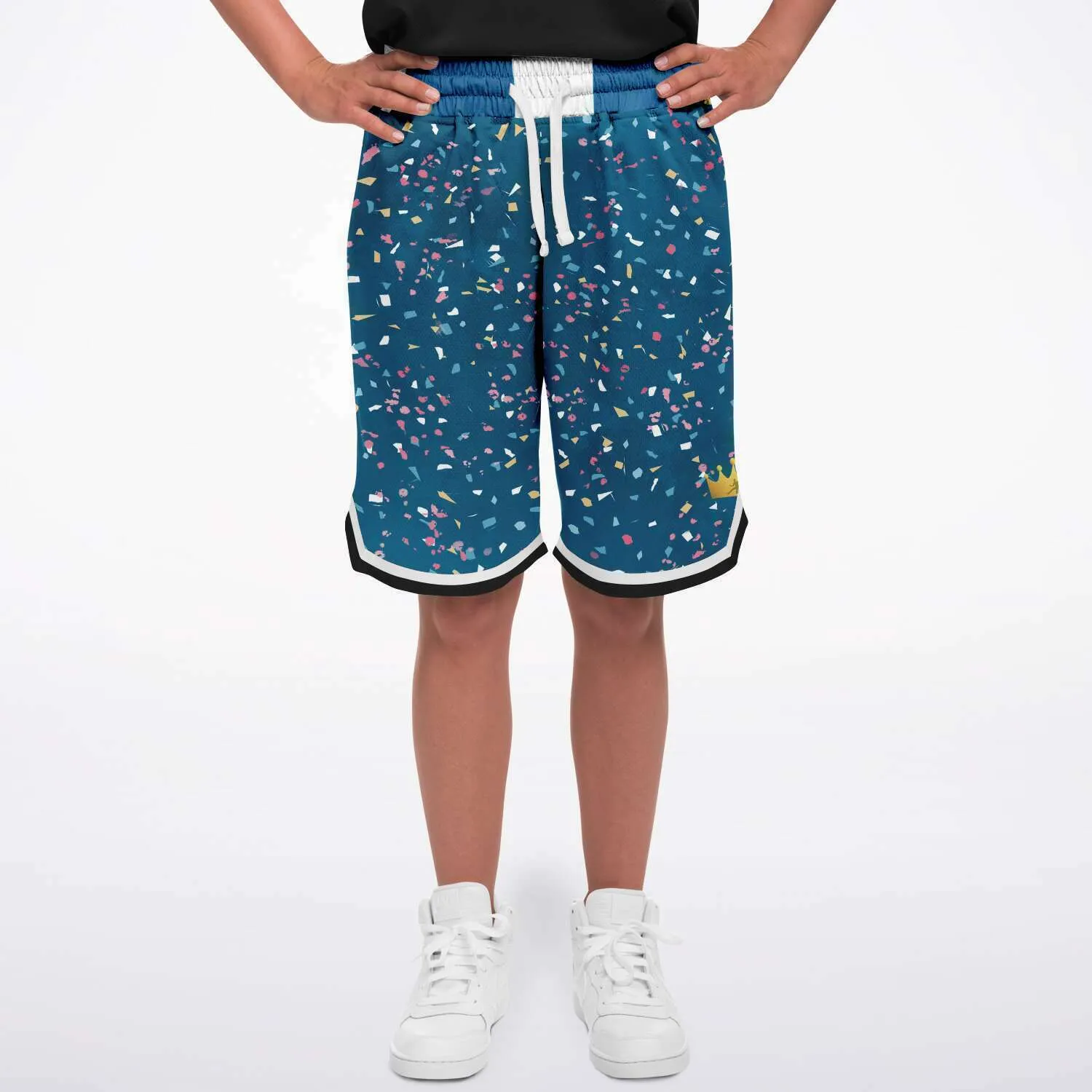 Confetti on Me Unisex Basketball Shorts (Unisex)