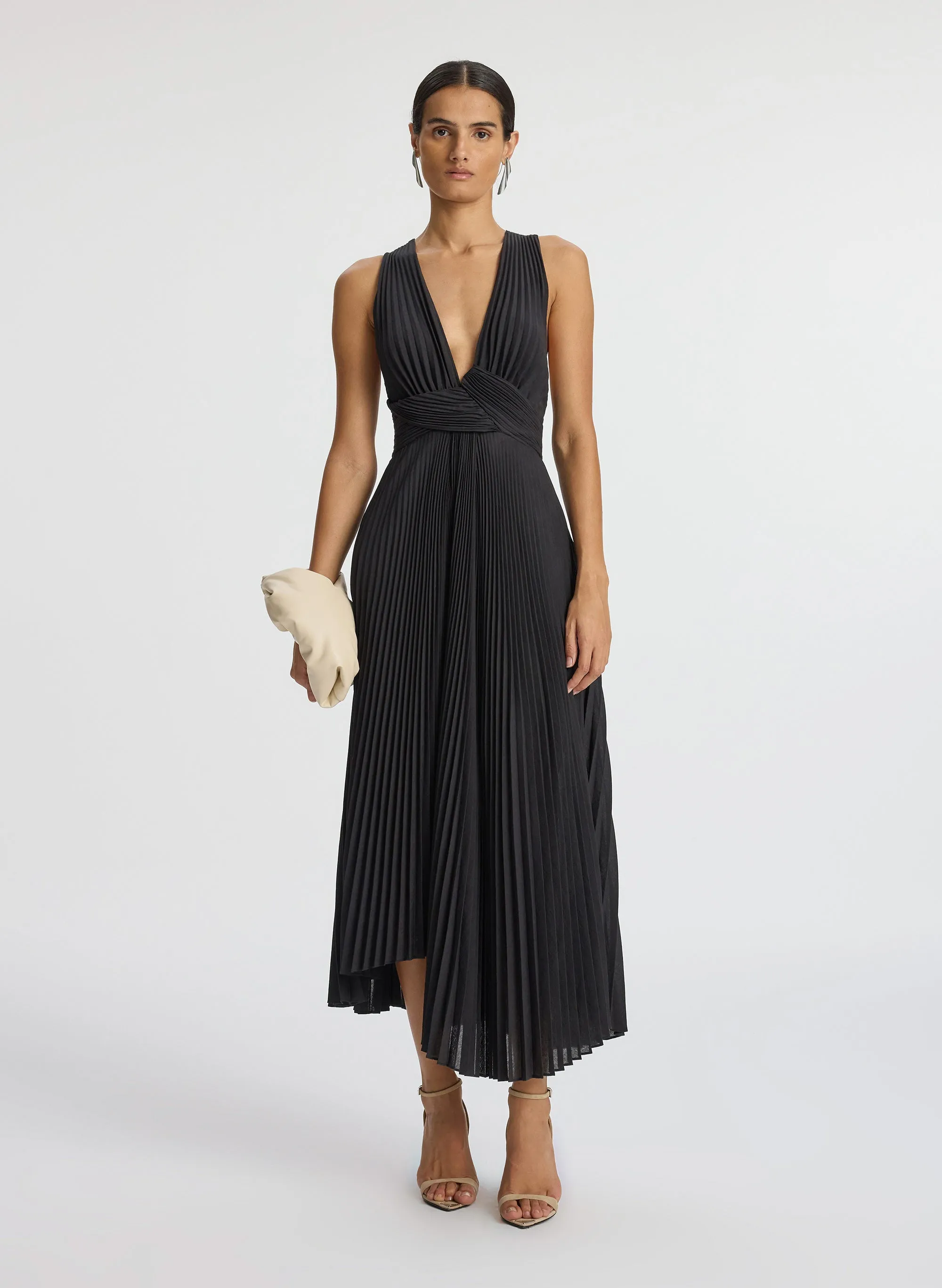 Everly Pleated Midi Dress