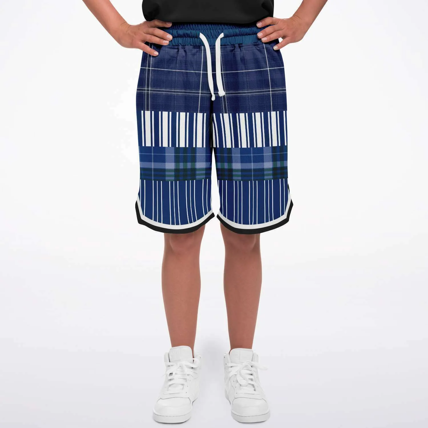 Fair Isle Blue Basketball Shorts