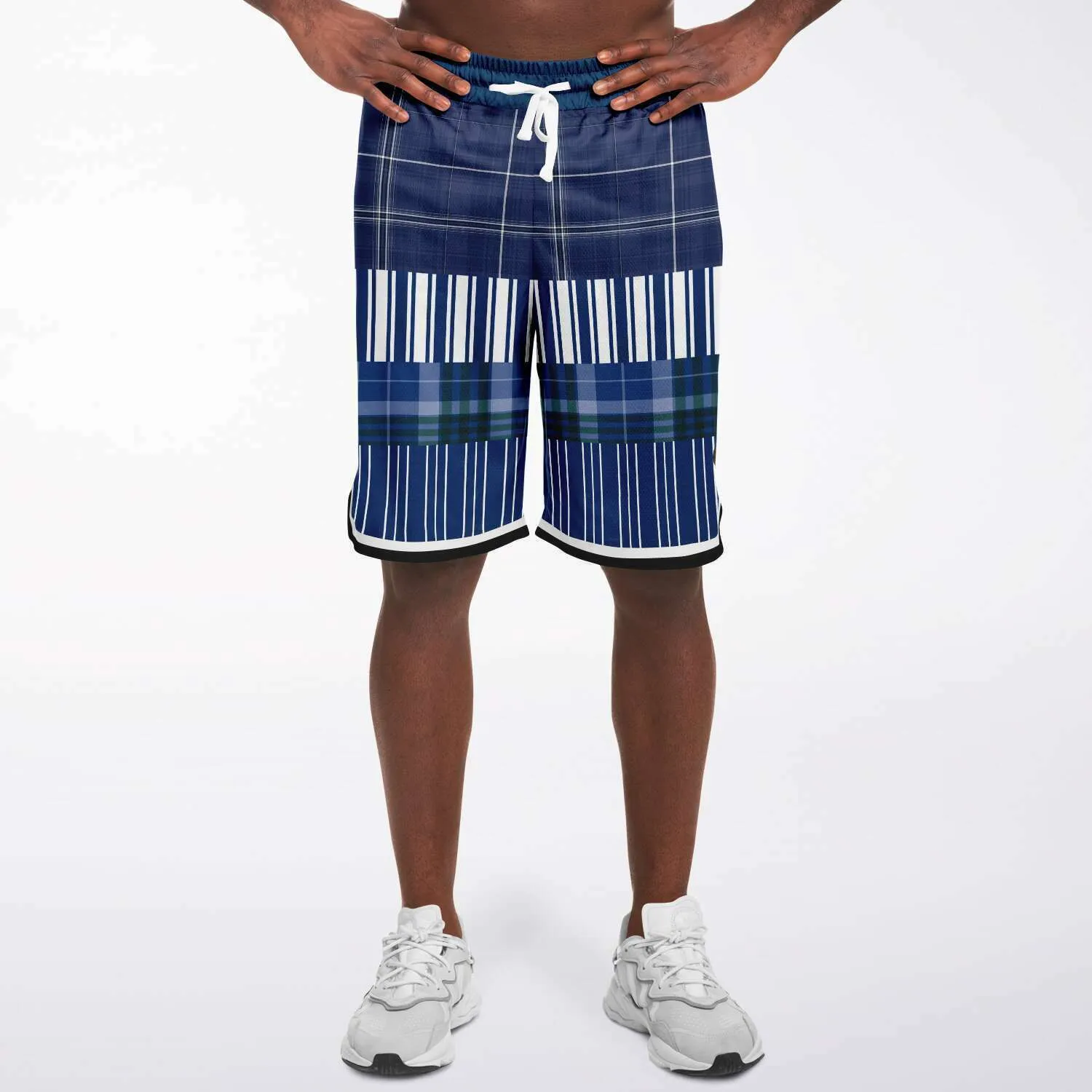 Fair Isle Blue Basketball Shorts