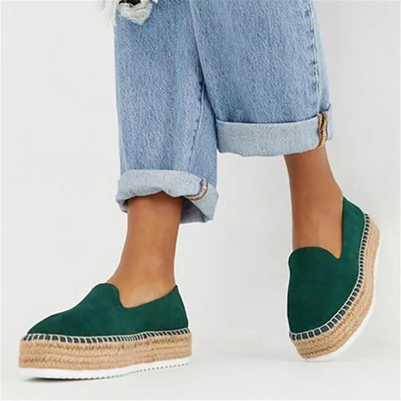 Faux Suede Espadrilles Casual Loafers