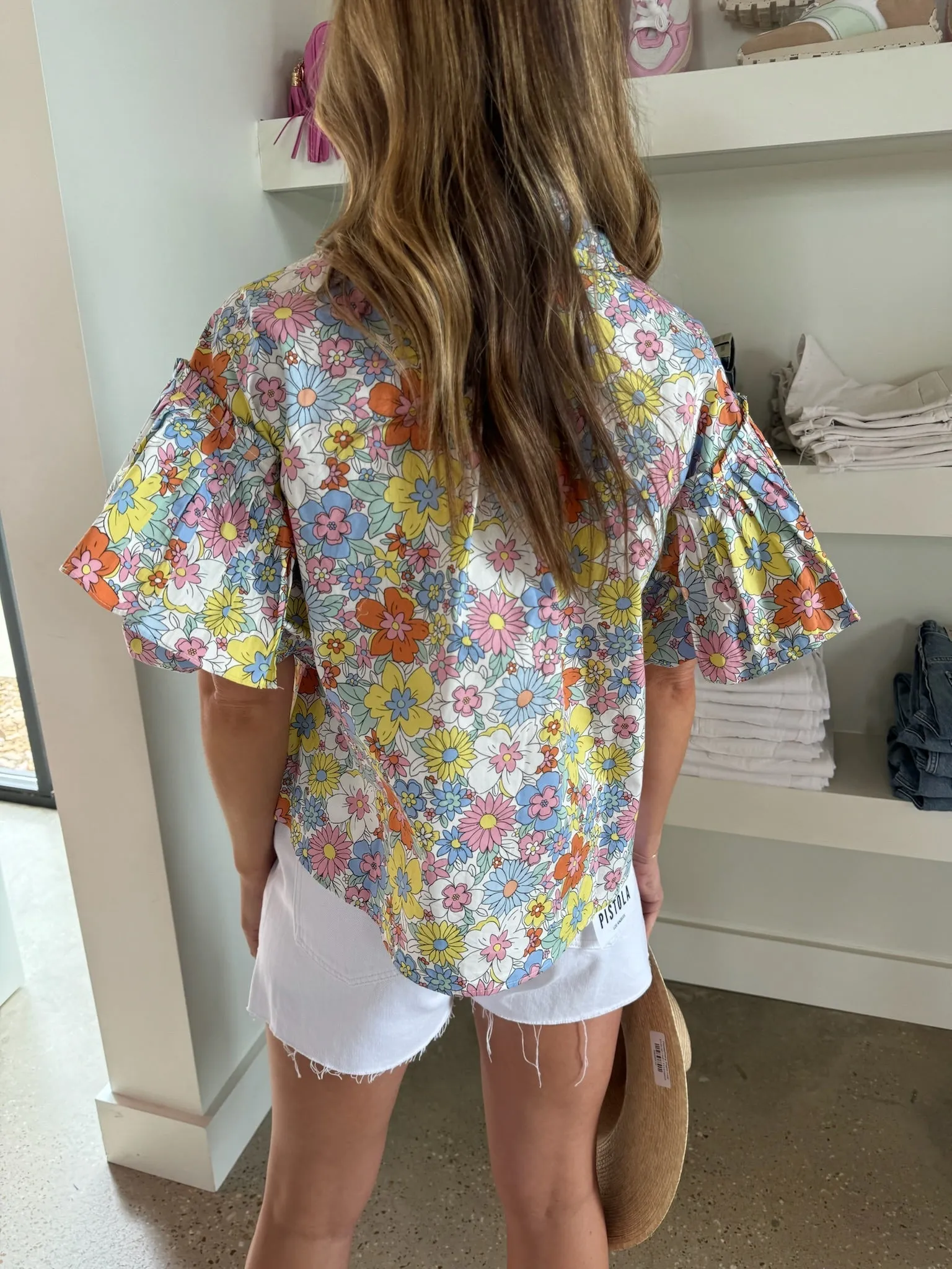 Floral London Ruffle Sleeve Top