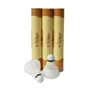 Certainly! A more optimized title for the e-commerce product Hang Yu Gold Feather Shuttles could be:

Premium Hang Yu Feather Badminton Shuttles - Gold Grade High-Durability

This version includes modifiers like Premium and High-Durability to emphasize quality and durability, while also clarifying that they are badminton shuttles.