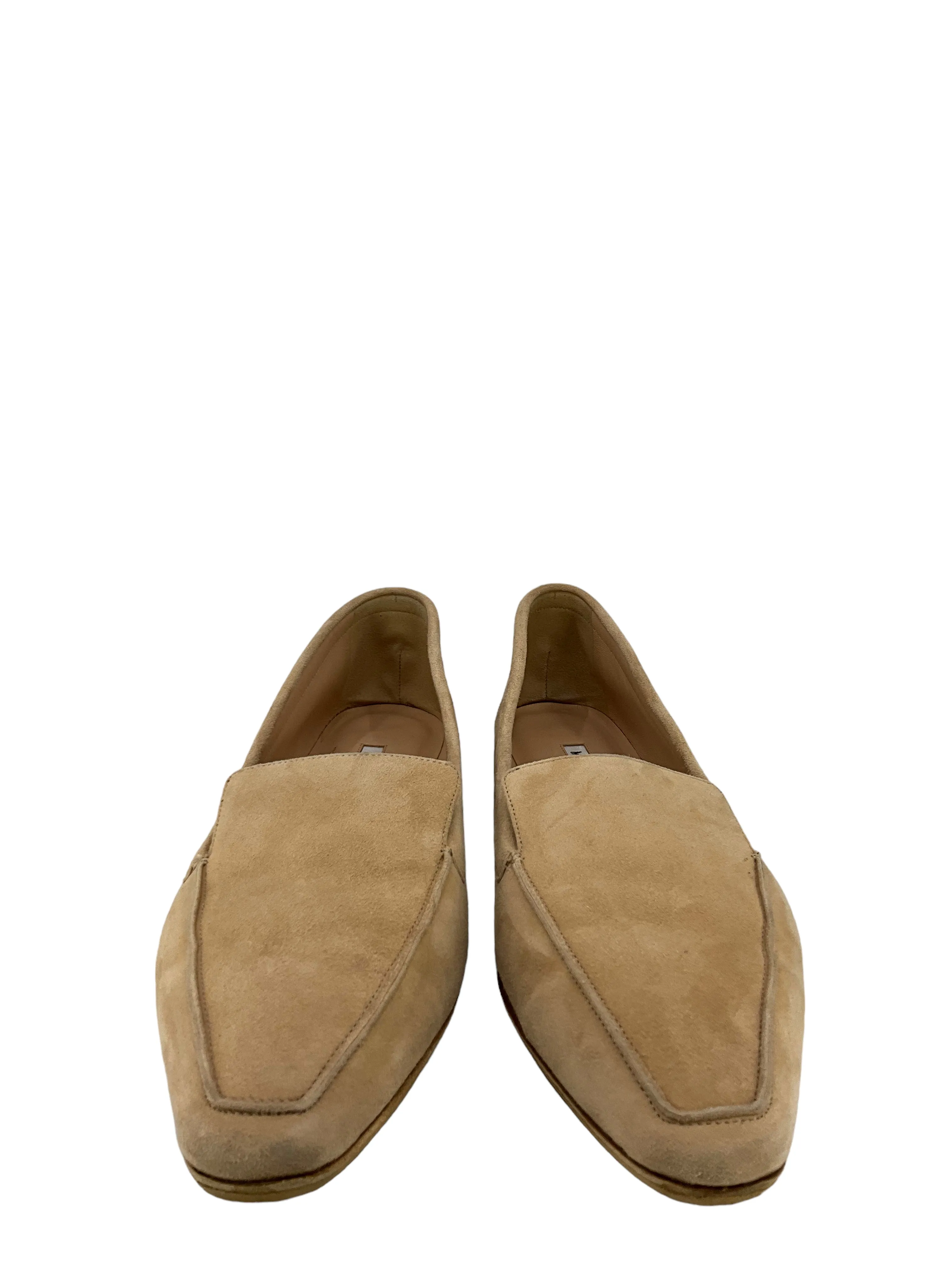 Manolo Blahnik Suede Almond Toe Loafers Size 9