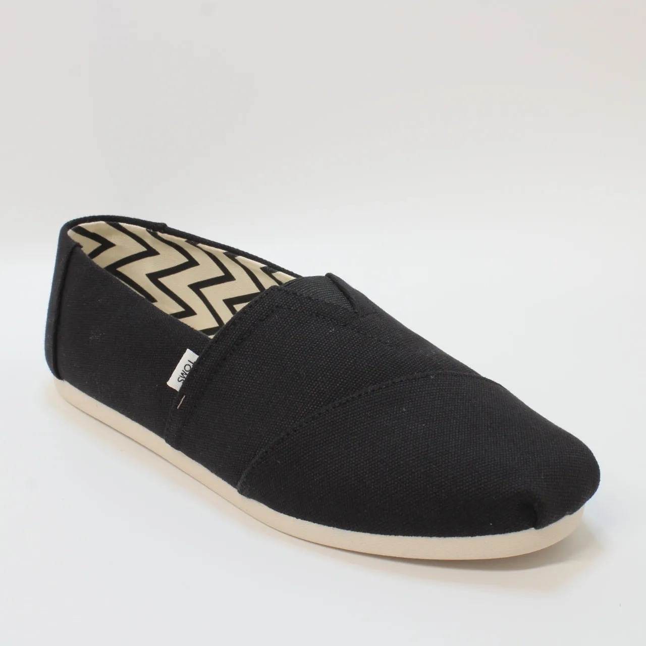 Mens Toms Classic Alpargata Black Recycled Cotton Canvas