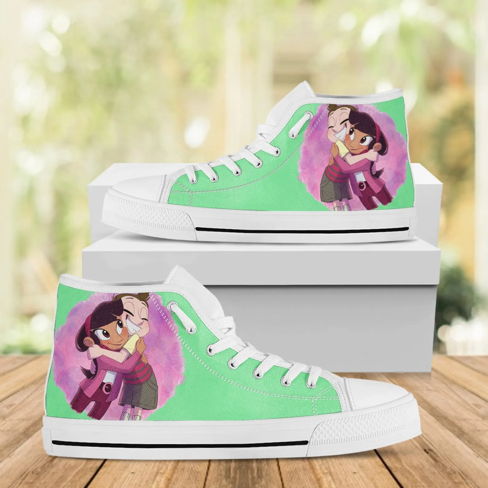 Milo Murphy&#39;s Law Hi Tops, Cartoon Shoes, Disney Custom Shoes, Disney Movie Hi Tops, Milo Murphy Hightops, Walt Disney Animation Film