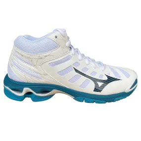 Mizuno adult volleyball shoe Wave Voltage Mid V1GA216586 white blue silver