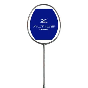 Mizuno Altius 05 Pace Badminton Racket (Unstrung) - Flint Silver/PL White/Claref Red