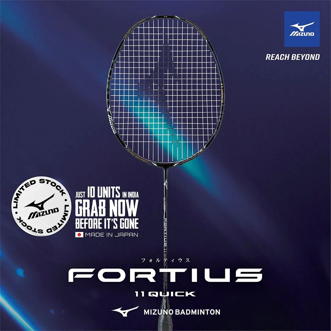 Mizuno Fortius 11 Quick Badminton Racket (Unstrung) - Black