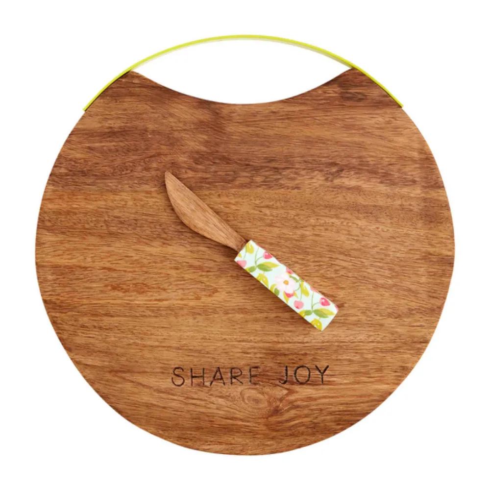 Mud Pie Share Joy Color Handle Board Set