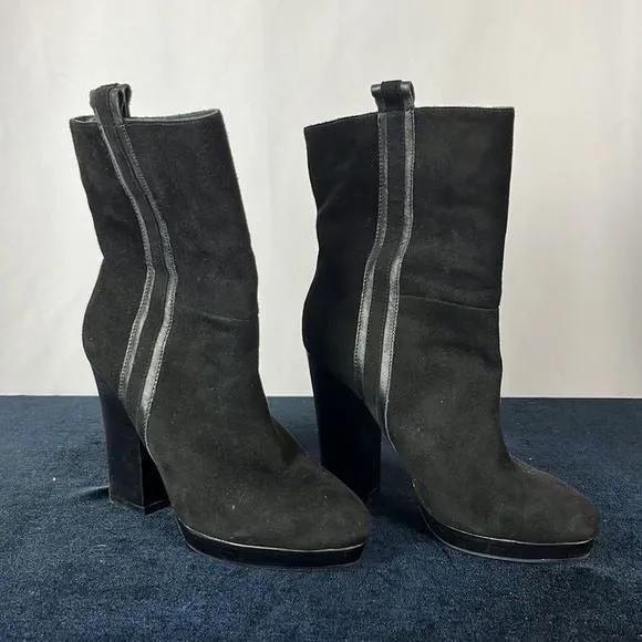 Nanette LeporeBlack Suede Heeled Booties