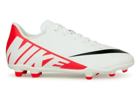 Nike Kids Zoom Mercurial Vapor 15 Club FG/MG White/Red