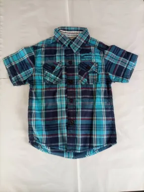 OSH KOSH Boy's Casual Check Shirt - Blue