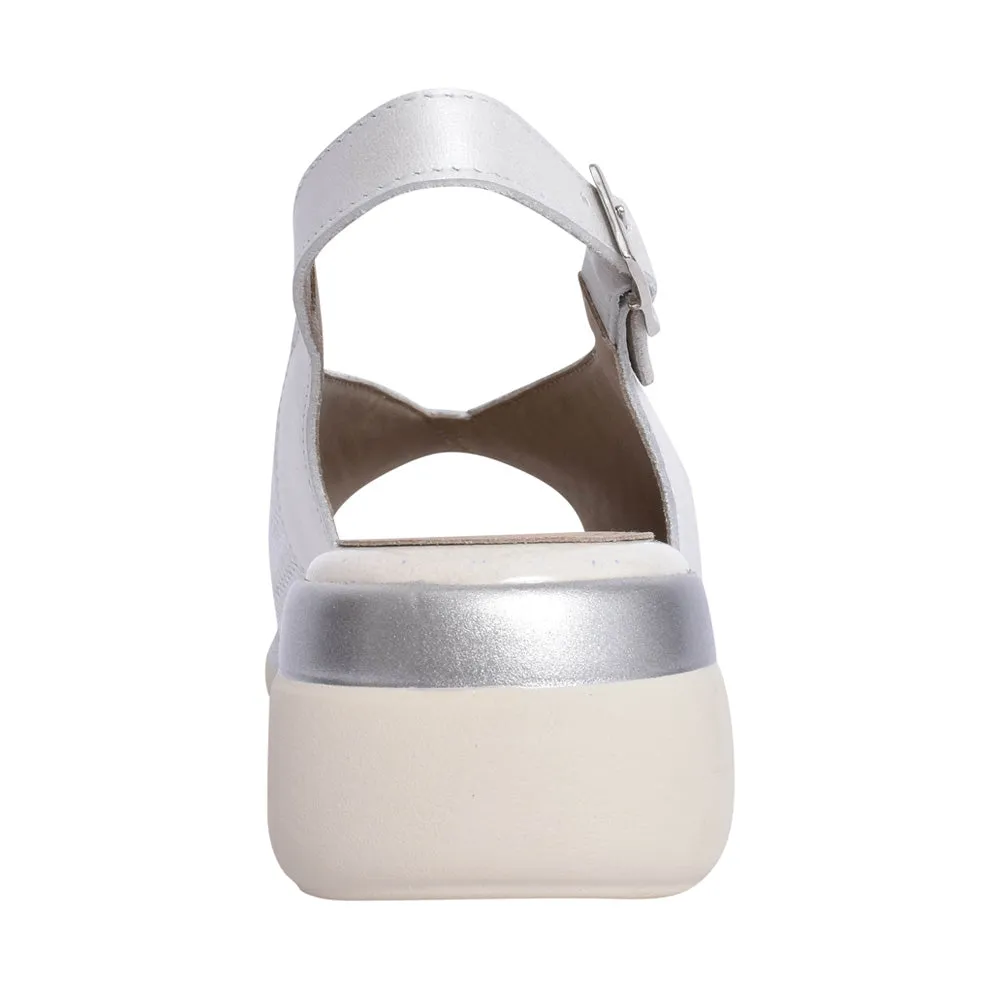 Pitillos Silver Peep Toe Sandal