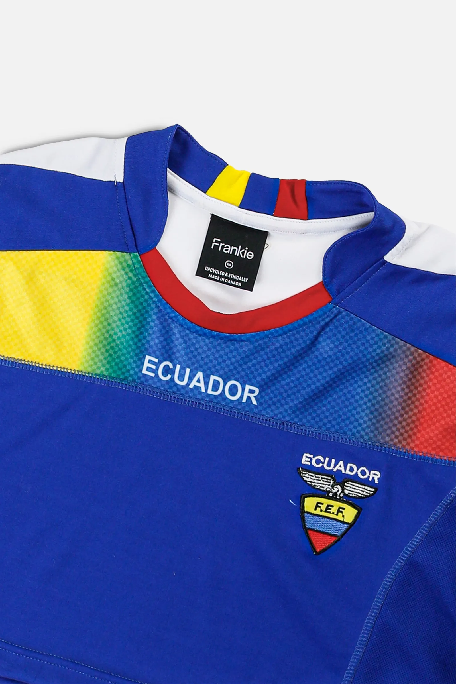 Rework Crop Ecuador Soccer Jersey - XS