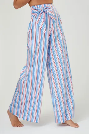 Saskia Multi Striped Cotton Trousers