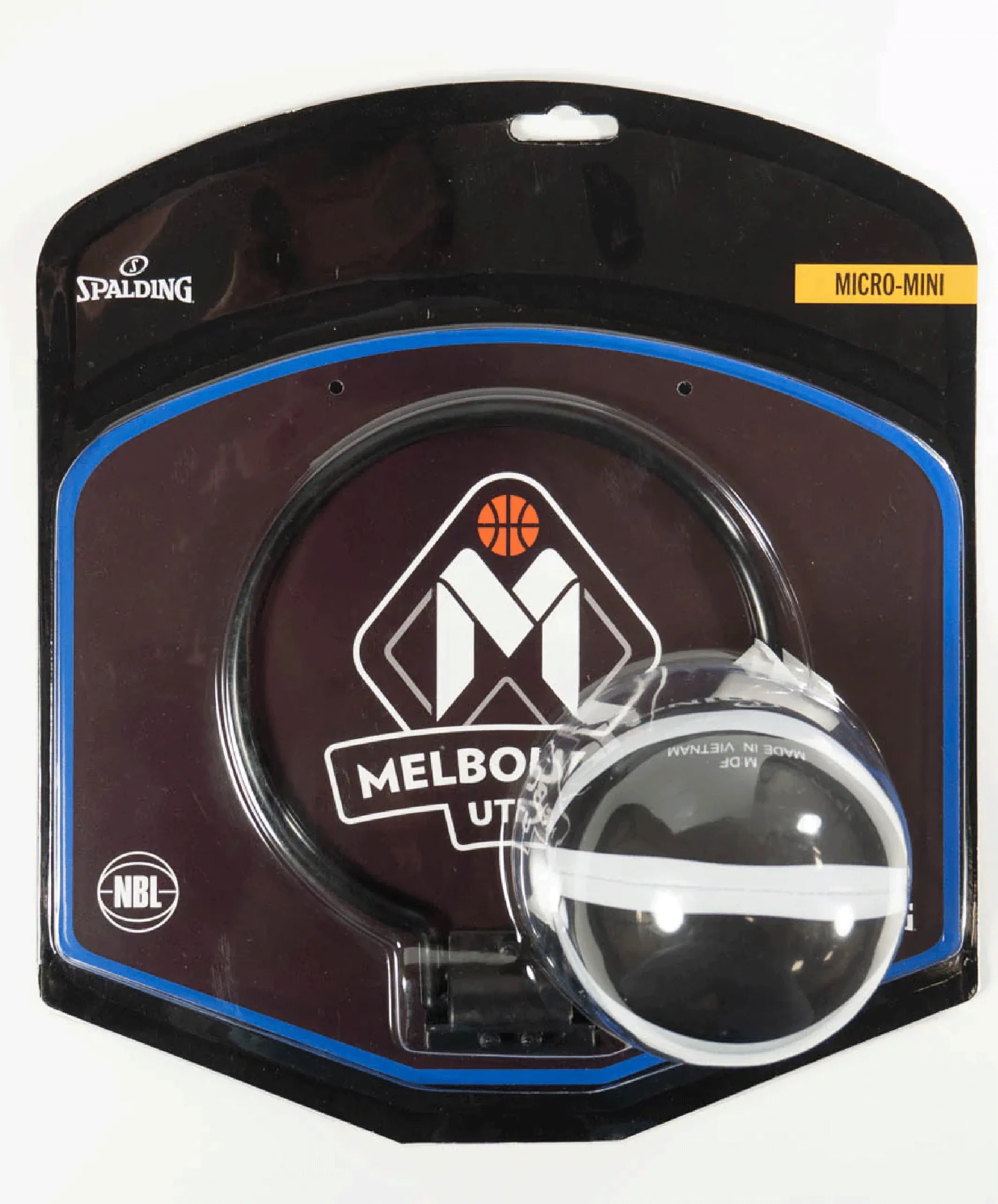 Spalding NBL Team Micro Mini Melbourne United Backboard <BR> 5001/NBL/MEL