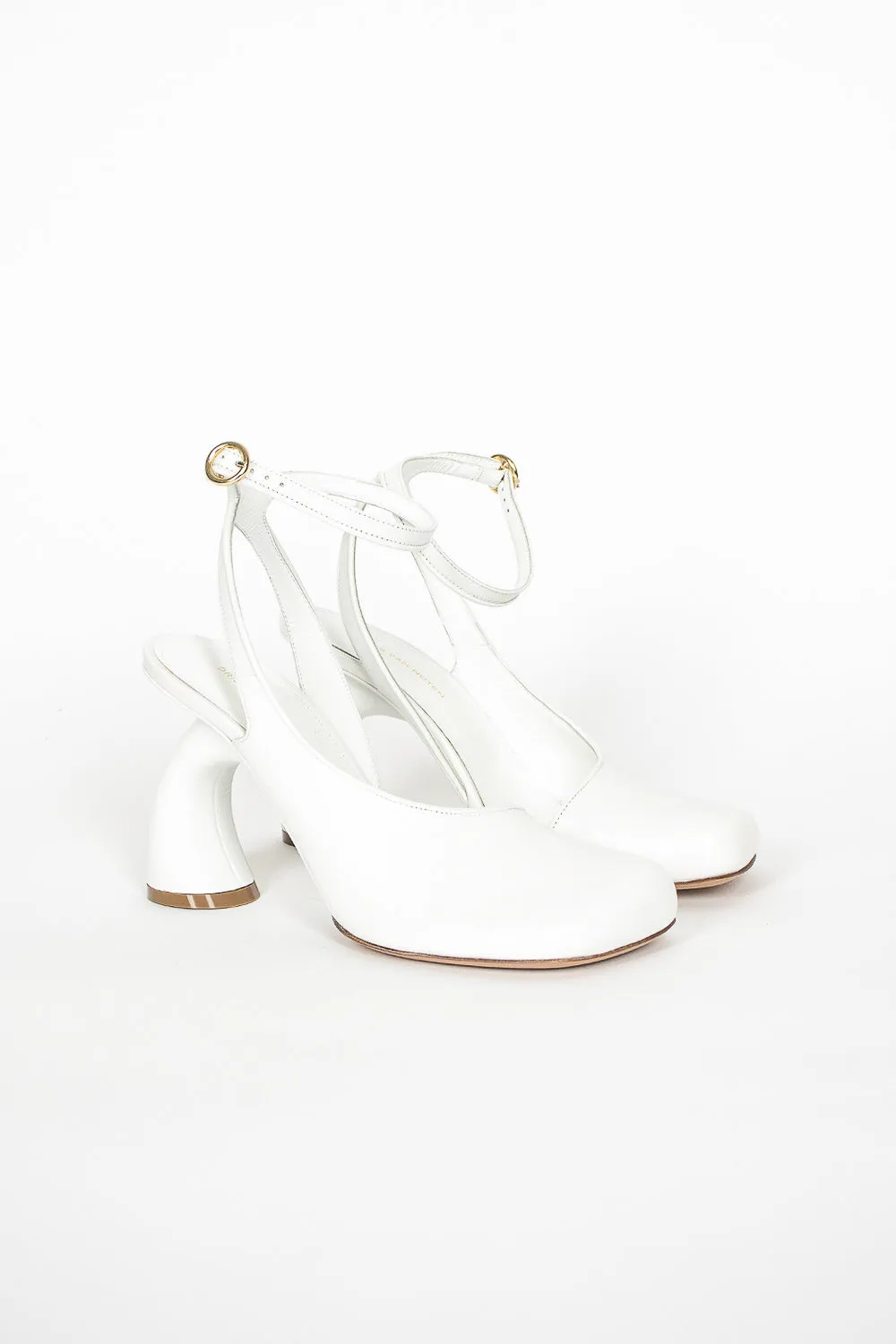 Square Toe Heel White