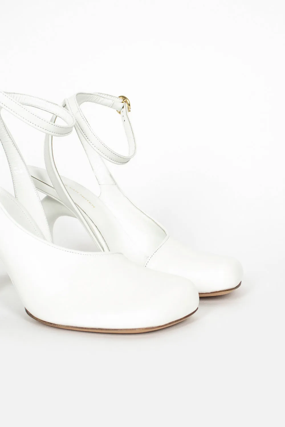 Square Toe Heel White