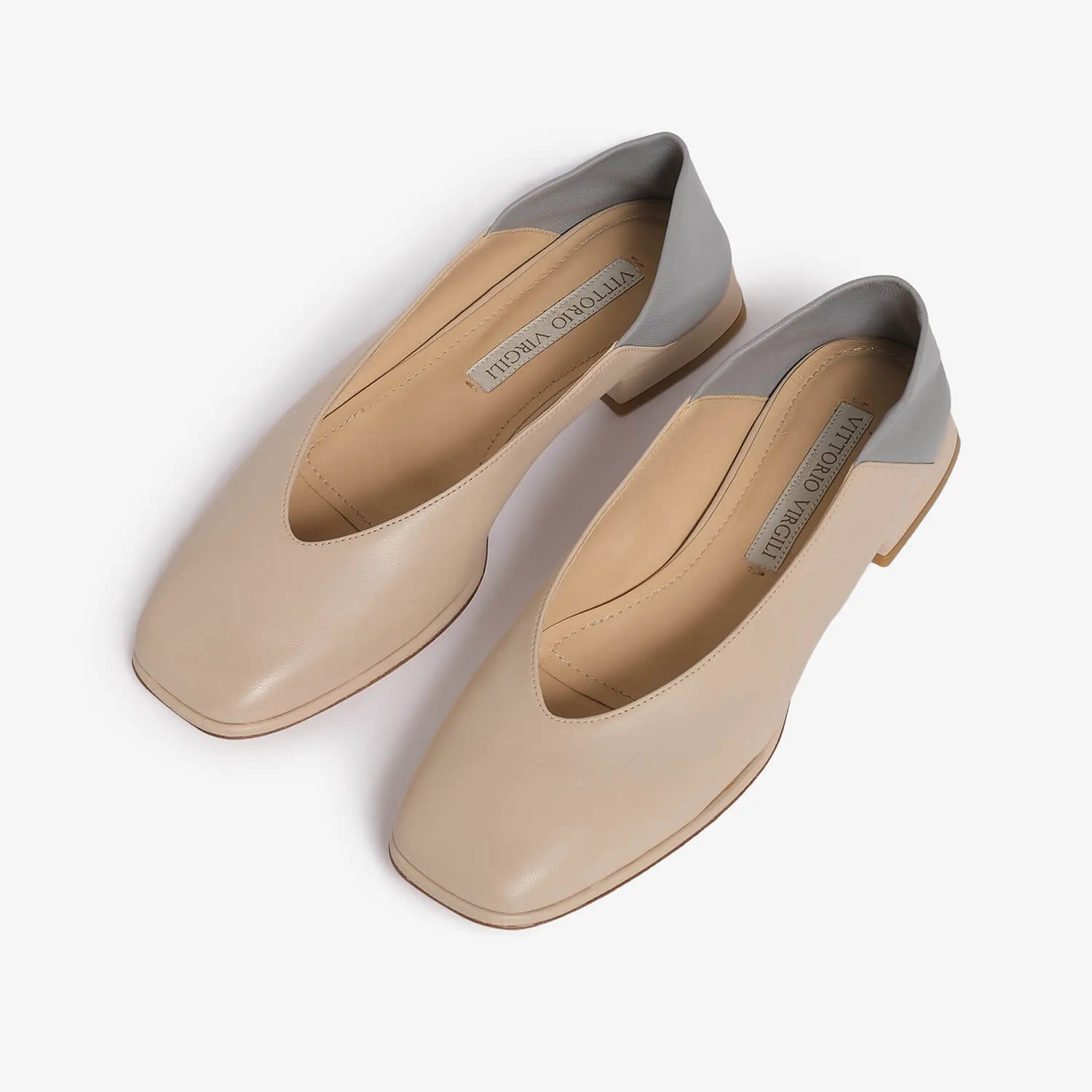 Women's leather ballet flat